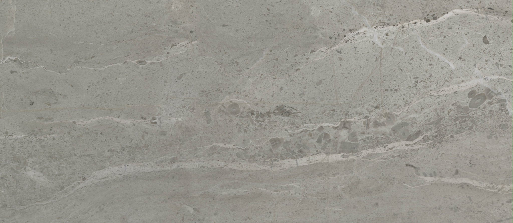Downloadable high-resolution grey stone texture set, displaying various views of its natural surface with fossil-like inclusions, for digital printing systems.