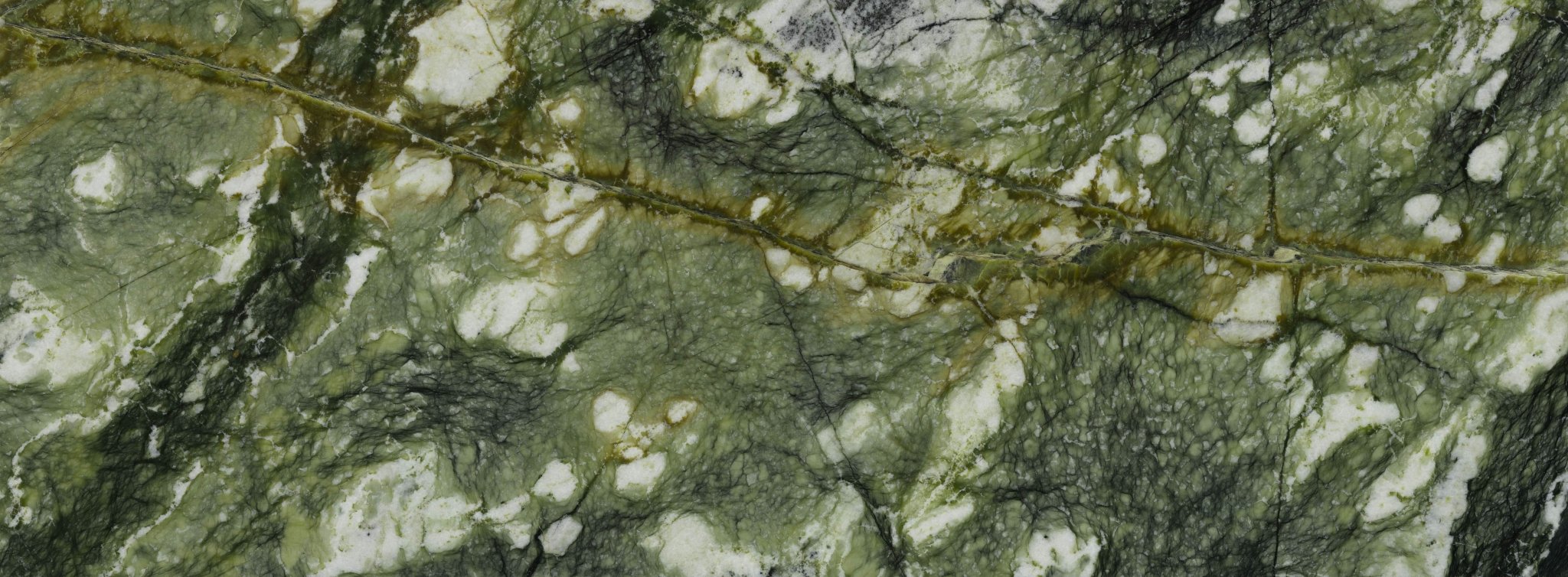 Downloadable high-resolution green stone texture set, displaying various views of its dynamic green, white, and dark grey patterns, for digital printing systems.