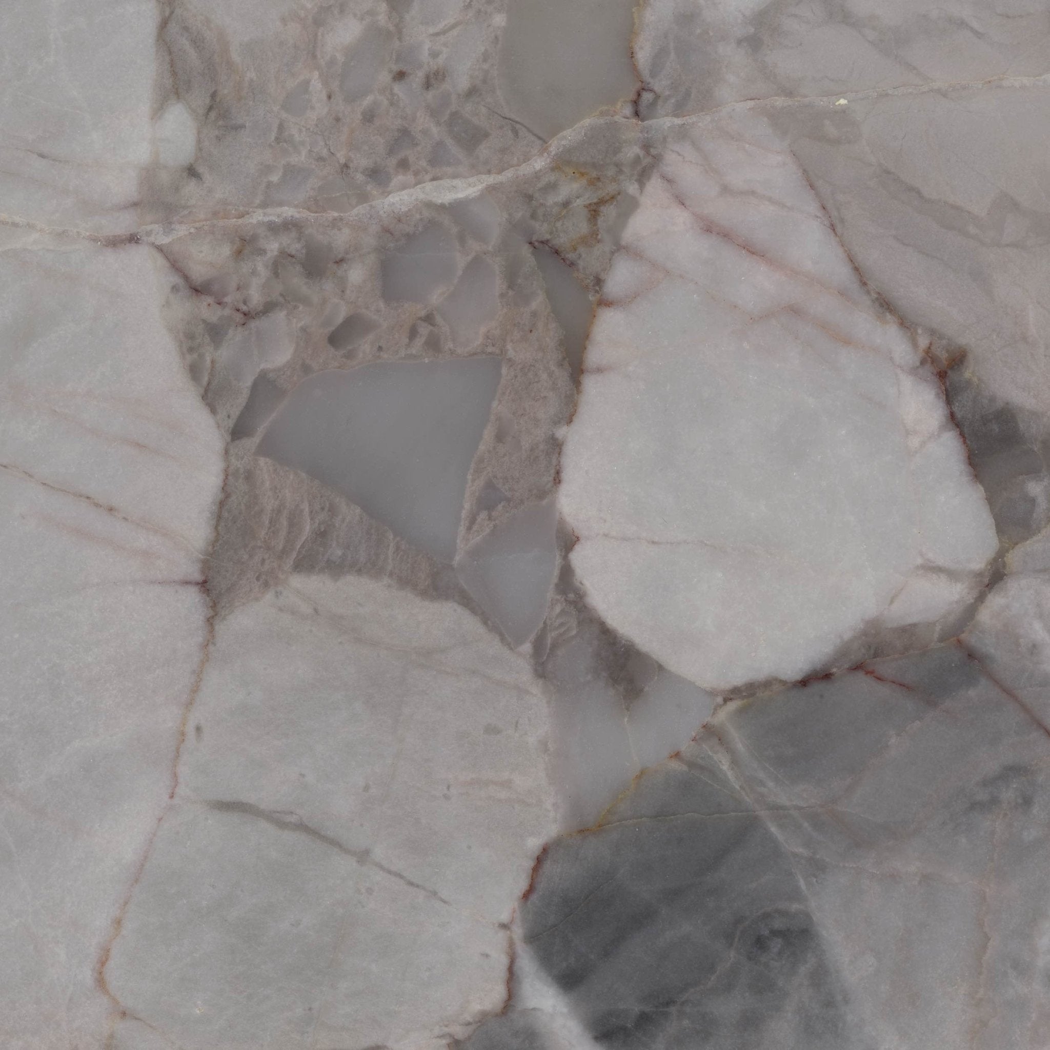 Downloadable high-resolution brecciated marble image, close-up detail of its varied grey and white angular clasts and subtle internal veining, for digital printing systems.